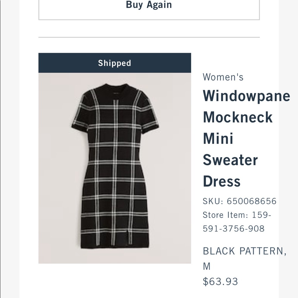 Mock neck mini sweat dress *new with tags*